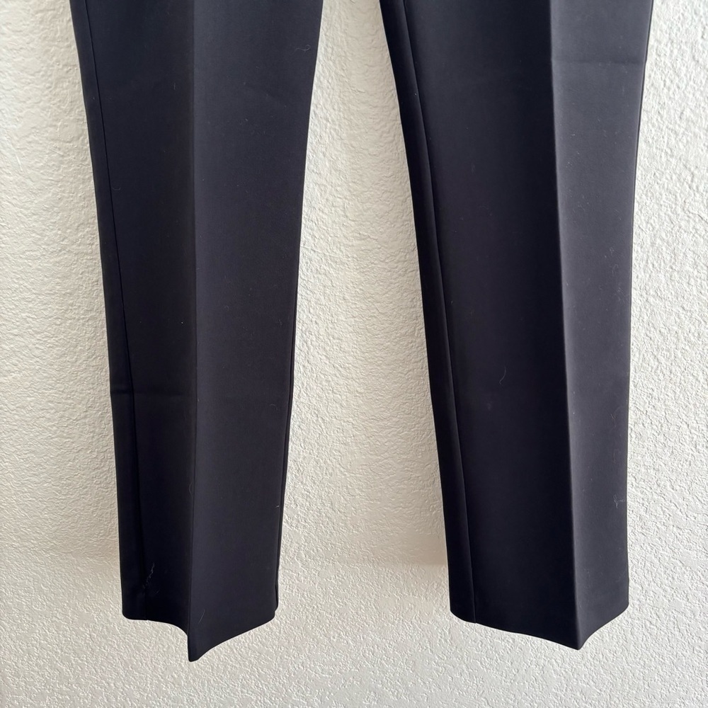 ELLE Dress Pants Size 6 Black Straight Leg Stretch Professional Work Trousers - Picture 4 of 10